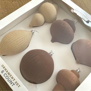 Set of Two (2) Flocked Finial Christmas Tree Ornament Set 6pc Wondershop Target